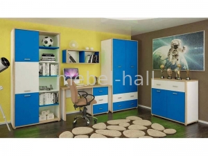Детская модульная мебель Лео комплект 2 Мебель Сервис Синий