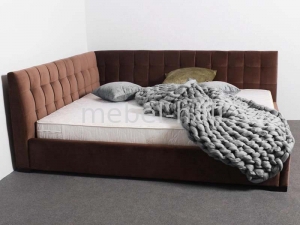 Кровать угловая двуспальная с ПМ Лео Шик Галичина 160х200 см