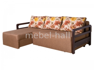 Угловой диван с деревянными подлокотниками Айко Эко (Торино)